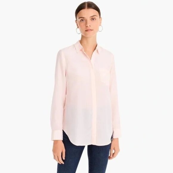 J crew silk button up shirt - Picture 2 of 6